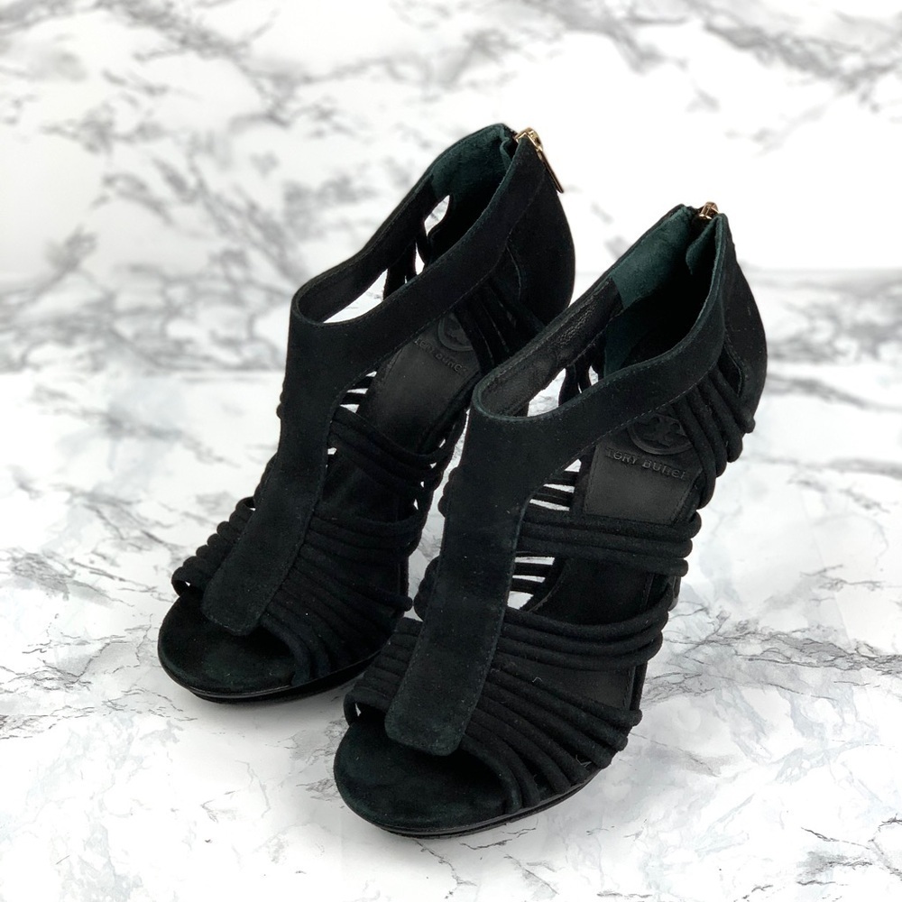 Tory Burch Strappy Sigourney Suede heels